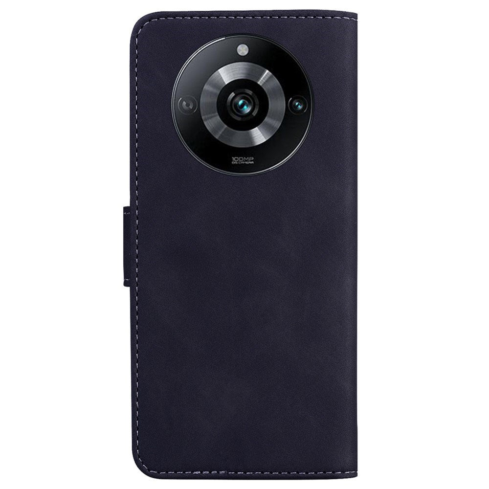 EIDERWOOD Realme 11 Pro+ 5G / 11 Pro 5G mykt flip-deksel i kunstskinn m. Lommebok - Svart