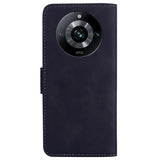 EIDERWOOD Realme 11 Pro+ 5G / 11 Pro 5G mykt flip-deksel i kunstskinn m. Lommebok - Svart