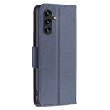 Samsung Galaxy A15 (5G) / A15 PU Litchi Leather Flip Cover m. Lommebok og stropp - blå