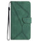 Motorola Edge 40 Neo-mønstret flippdeksel i skinn m. Lommebok og stropp - Grønn