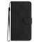 Motorola Edge 40 Neo-mønstret flippdeksel i skinn m. Lommebok og stropp - Svart