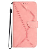 Motorola Edge 40 Neo Mønstret Læder Flip Cover m. Pung & Strop - Lyserød