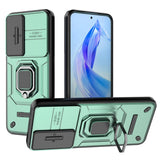 Honor 90 Lite Craftsman Bakdeksel m. Magnetisk Kickstand &amp; Cam Slider - Grønn