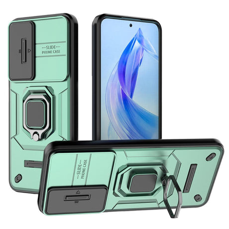 Honor 90 Lite Craftsman Bakdeksel m. Magnetisk Kickstand &amp; Cam Slider - Grønn