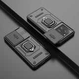 Xiaomi 13T / 13T Pro Craftsman Bakdeksel m. Magnetisk Kickstand &amp; Cam Slider - Svart