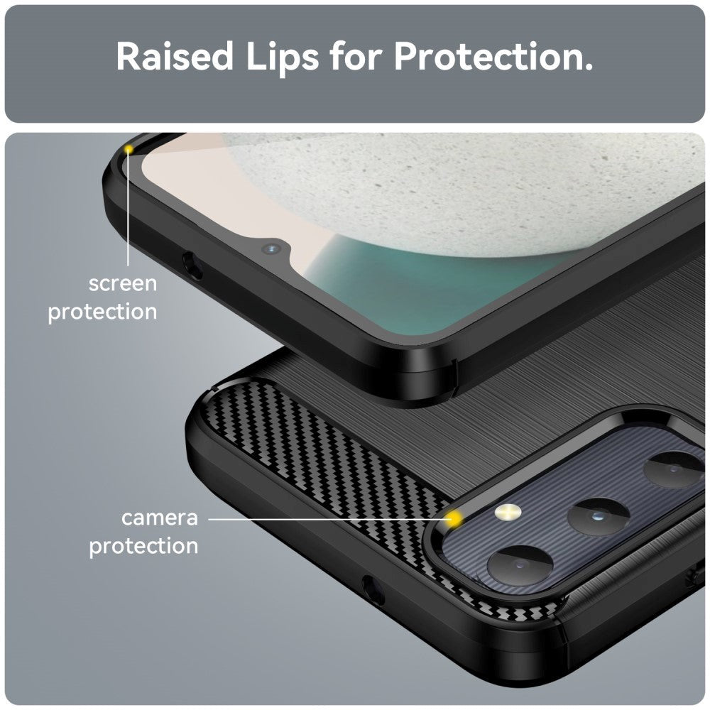 Samsung Galaxy A05s Bakdeksel i børstet karbon - Svart