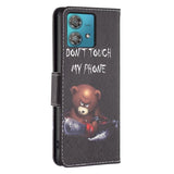 EIDERWOOD Motorola Edge 40 Neo Kunstlæder Flip Cover m. Pung & Print - "Don't Touch My Phone" Bjørn
