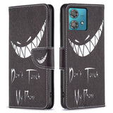 EIDERWOOD Motorola Edge 40 Neo Kunstlæder Flip Cover m. Pung & Print - "Don't Touch My Phone"