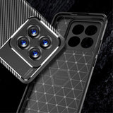 Xiaomi 14 Pro Carbon Fiber Fleksibelt Plastik Bagside Cover - Sort