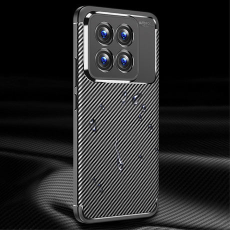 Xiaomi 14 Pro Carbon Fiber fleksibelt plastbakdeksel - svart