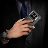 Xiaomi 14 Pro fleksibelt plastbakdeksel Litchi Texture - Blå