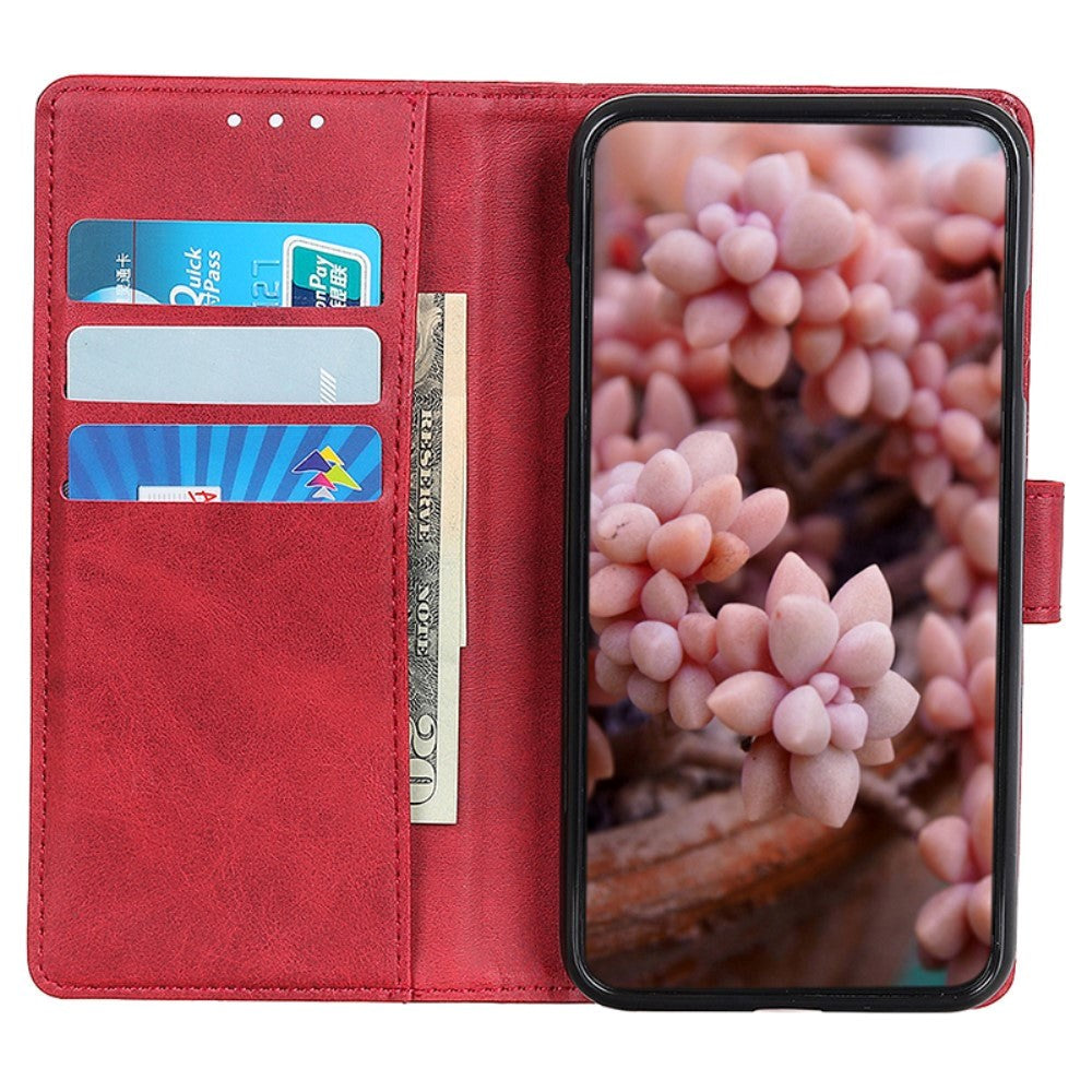 Samsung Galaxy A15 (5G) / A15 Læder Flip Cover m. Pung - Rød