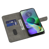 Motorola Moto G54 Læder Flip Cover m. Pung & Print - "Don't Touch My Phone"