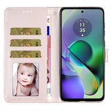 EIDERWOOD Motorola Moto G54 Leather Flip Cover m. Lommebok &amp; stropp - Glitter - Gull