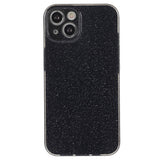 iPhone 15 fleksibelt plastdeksel m. Glitter - Svart