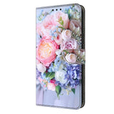 Xiaomi 13T / 13T Pro Leather Flip Cover m. Pung &amp; Print - Blomsterbukett