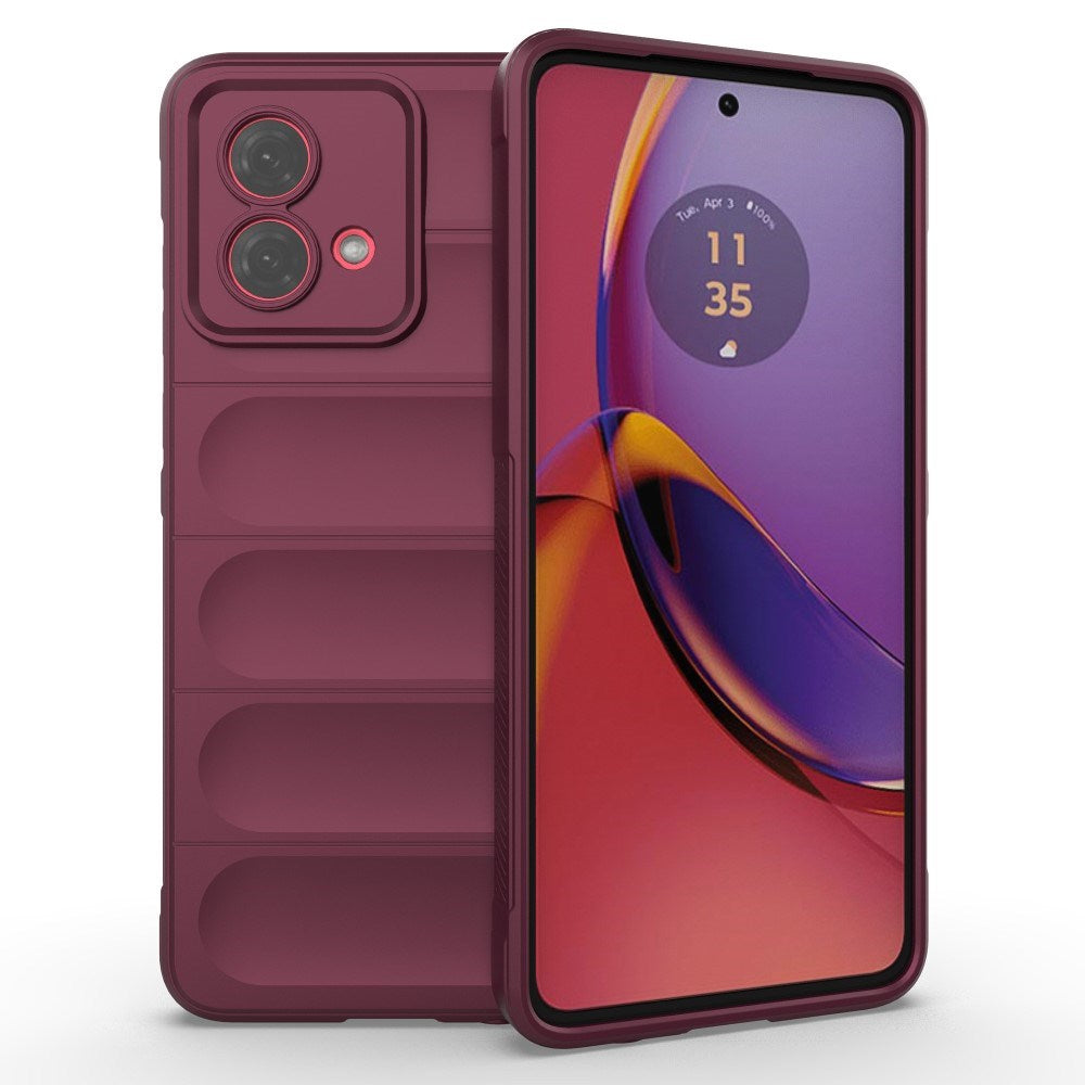 EIDERWOOD Motorola Moto G84 fleksibelt plastdeksel - Burgundy