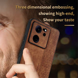 Xiaomi 13T / 13T Pro AZNS Skinnbelagt plastbakdeksel m. Mønster - Lilla