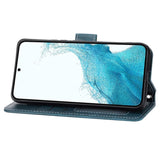 Samsung Galaxy A25 (5G) Flip-deksel i lær m. Glidelåslomme og stropp - blå