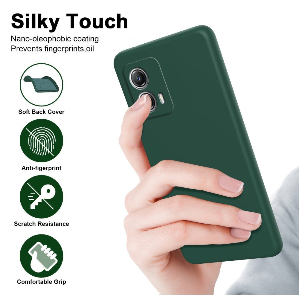 EIDERWOOD Motorola Moto G53 Liquid Silikone Bagside Cover - Grøn