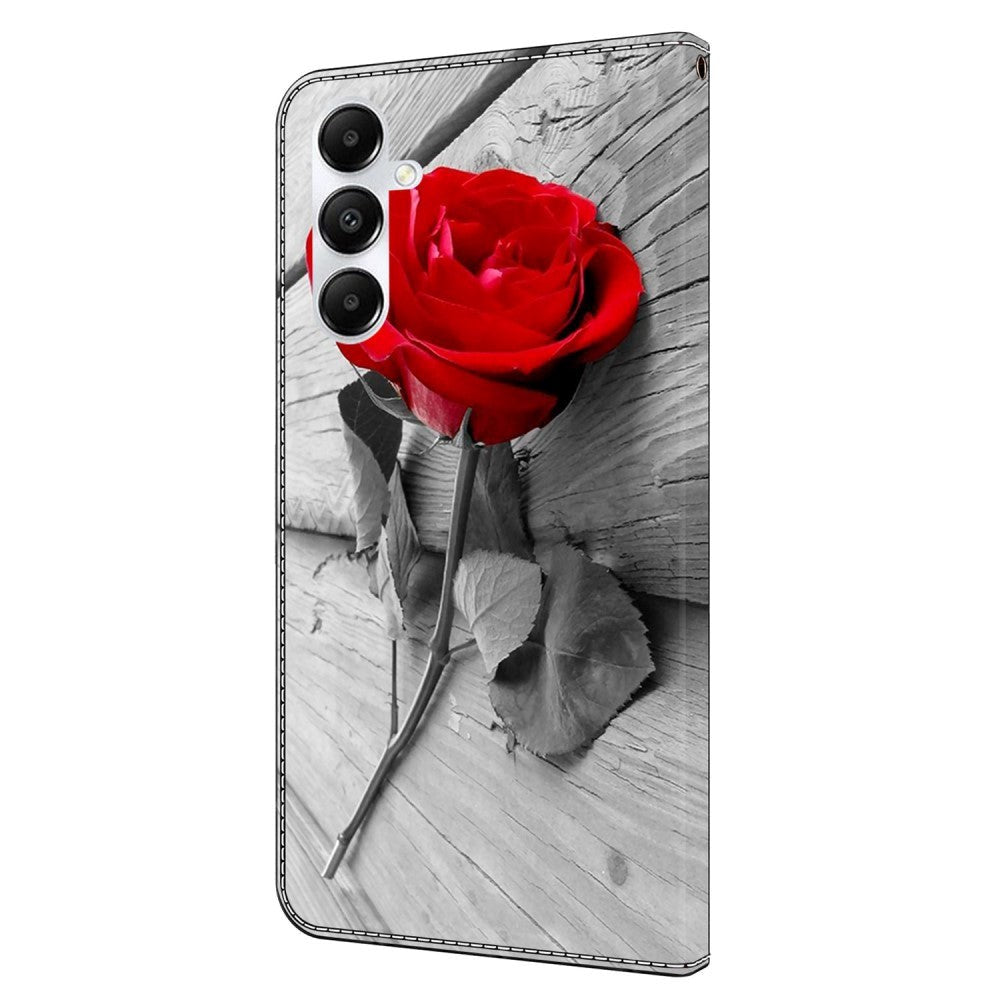 Samsung Galaxy A05s flip-deksel i lær m. Lommebok- og stativfunksjon - Rose