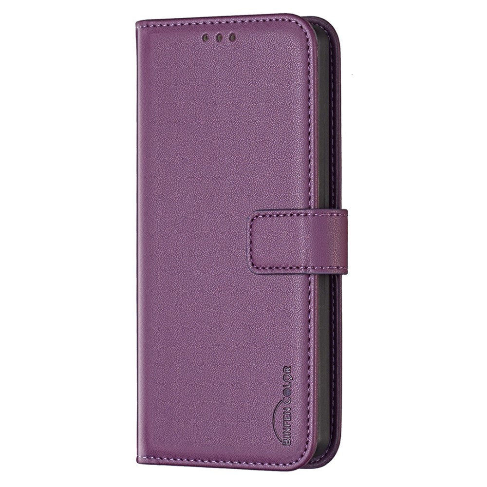 Samsung Galaxy S24+ (Plus) Kunst Læder Flip Cover m. Ståfunktion & Kortholder - Lilla