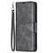 Samsung Galaxy S24 flip-deksel i kunstskinn m. Lommebok og stropp - Svart