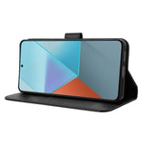 EIDERWOOD Xiaomi Redmi Note 13 Pro (5G) / Poco X6 Leather Flip Cover m. Stropp og tekstur - Svart