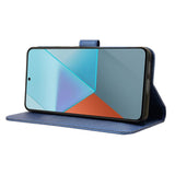 EIDERWOOD Xiaomi Redmi Note 13 Pro (5G) / Poco X6 Leather Flip Cover m. Stropp og tekstur - blå