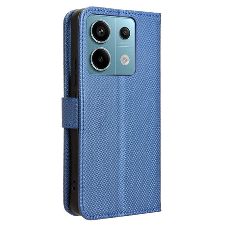 EIDERWOOD Xiaomi Redmi Note 13 Pro (5G) / Poco X6 Leather Flip Cover m. Stropp og tekstur - blå