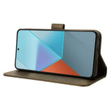 EIDERWOOD Xiaomi Redmi Note 13 Pro (5G) / Poco X6 Leather Flip Cover m. Stropp og tekstur - brun
