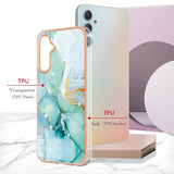 Samsung Galaxy A25 (5G) Hybrid Plastik Bagside Cover - Grøn Marmor
