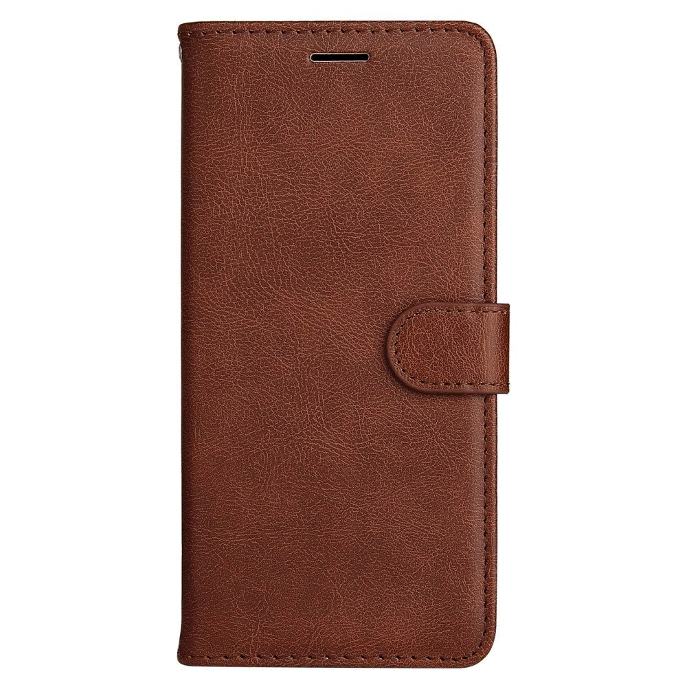 Samsung Galaxy A15 (5G) / A15 PU Leather Flip Cover m. Lommebok og stropp - Brun