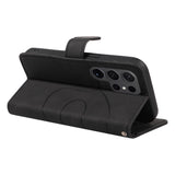 Samsung Galaxy S24 Ultra PU Leather Flip Cover m. Lommebok og stropp - Svart