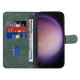 Samsung Galaxy S24 Ultra PU Læder Flip Cover m. Pung & Strop - Grøn
