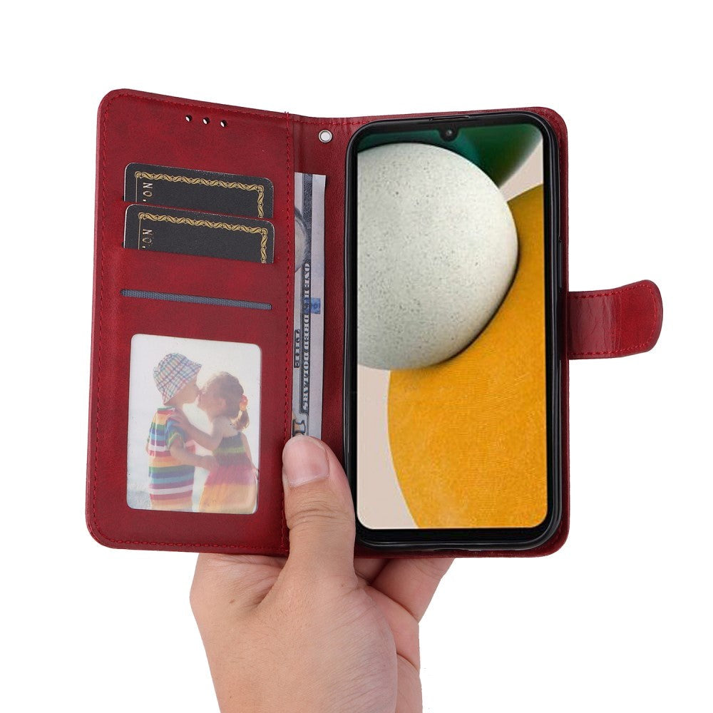 Samsung Galaxy A15 (5G) / A15 Kunstlæder Flip Cover m. Pung og Strop - Red