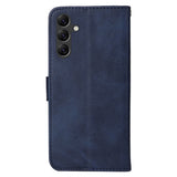Samsung Galaxy A15 (5G) / A15 Kunstlæder Flip Cover m. Pung og Strop - Blå