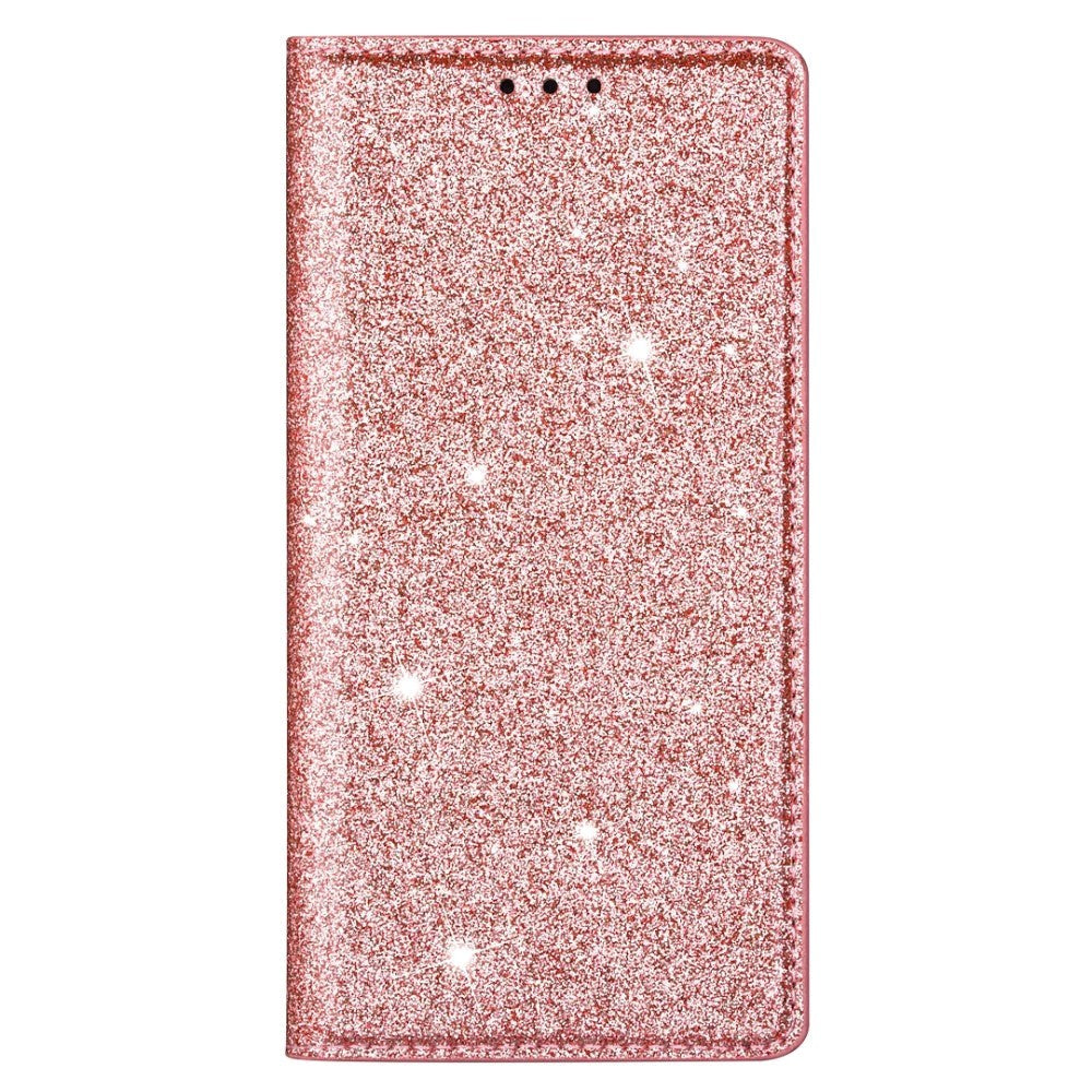 Samsung Galaxy A15 (5G) / A15 Læder Flip Cover m. Pung - Glimmer - Rose Gold