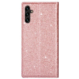 Samsung Galaxy A15 (5G) / A15 Læder Flip Cover m. Pung - Glimmer - Rose Gold
