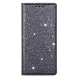 Samsung Galaxy A15 (5G) / A15 Lær Flip Deksel m. Lommebok - Glitter - Grå