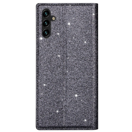 Samsung Galaxy A15 (5G) / A15 Lær Flip Deksel m. Lommebok - Glitter - Grå