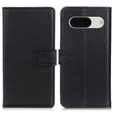 Google Pixel 8a Leather Flip Cover m. Lommebok og stativ - Svart