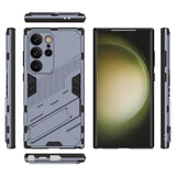 Samsung Galaxy S24 Ultra Hybrid Craftsman Bakdeksel m. Stativ - Grå