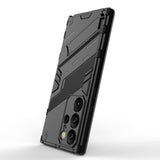 Samsung Galaxy S24 Ultra Hybrid Craftsman Bakdeksel m. Stativ - Svart