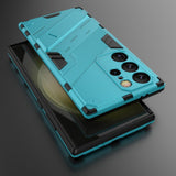 Samsung Galaxy S24 Ultra Hybrid Craftsman Bakdeksel m. Stativ - Blå
