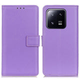 Xiaomi 14 Leather Flip Cover m. Lommebok og stativ - Lilla