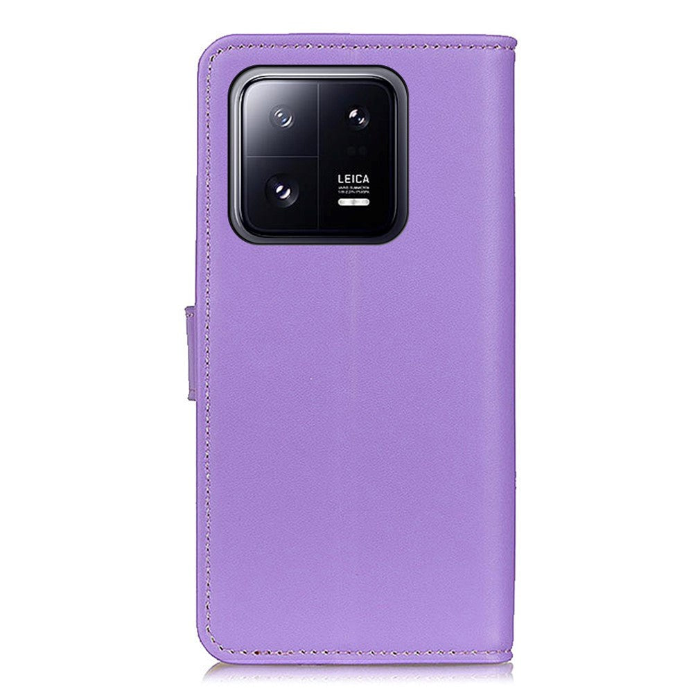 Xiaomi 14 Leather Flip Cover m. Lommebok og stativ - Lilla