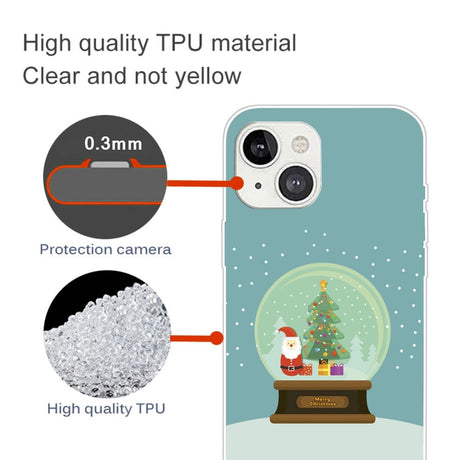 iPhone 15 Plus fleksibel plastbakside juledeksel - god jul - julekule