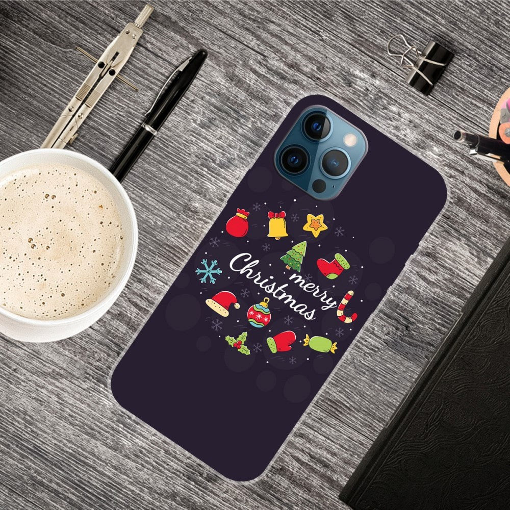 iPhone 15 Pro Fleksibelt Juledeksel bak i plast - God Jul - Julepynt