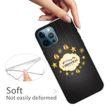 iPhone 15 Pro fleksibelt plastdeksel juledeksel - god jul - gulldekorasjoner